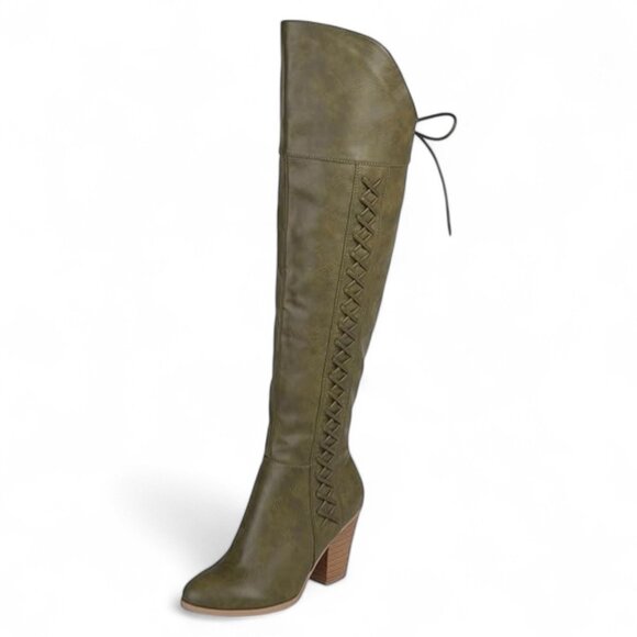 Journee Collection Women's Wide Calf Spritz-P Boots - Picture 1 of 4